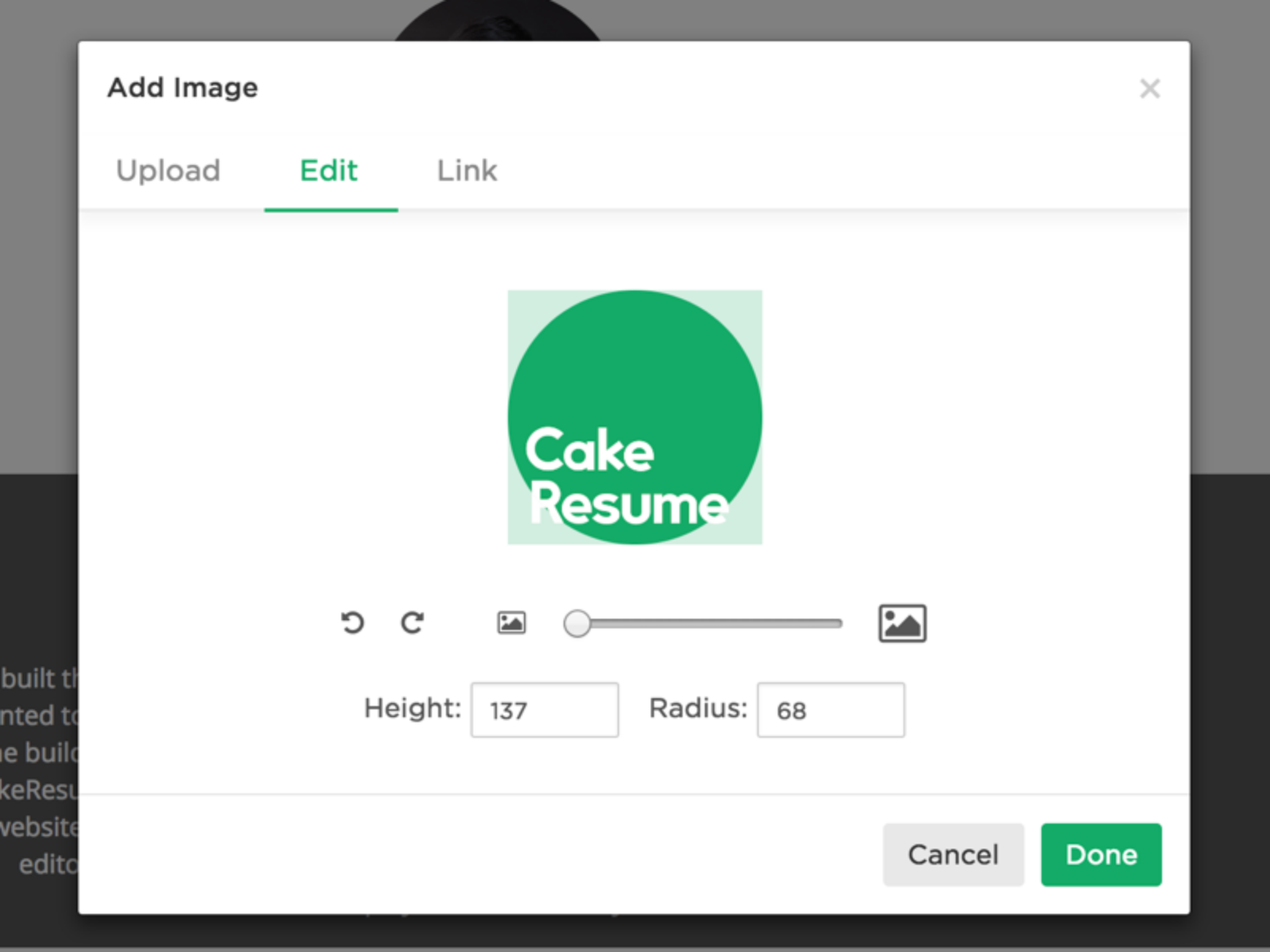 Cover of CakeResume Image Cropper.