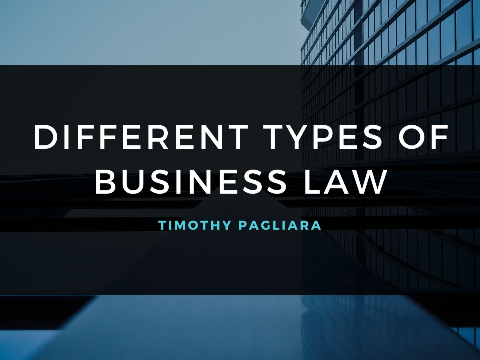Cover of Different Types of Business Law.