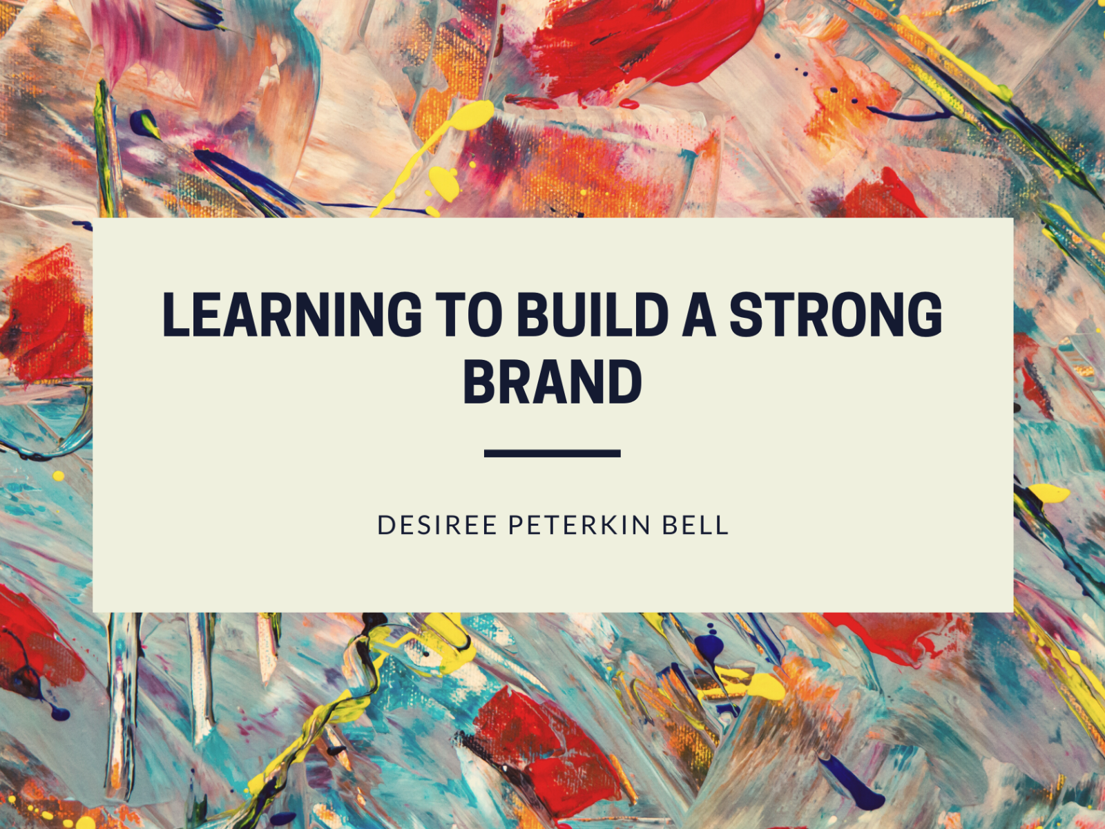 Cover of Learning to Build a Strong Brand .