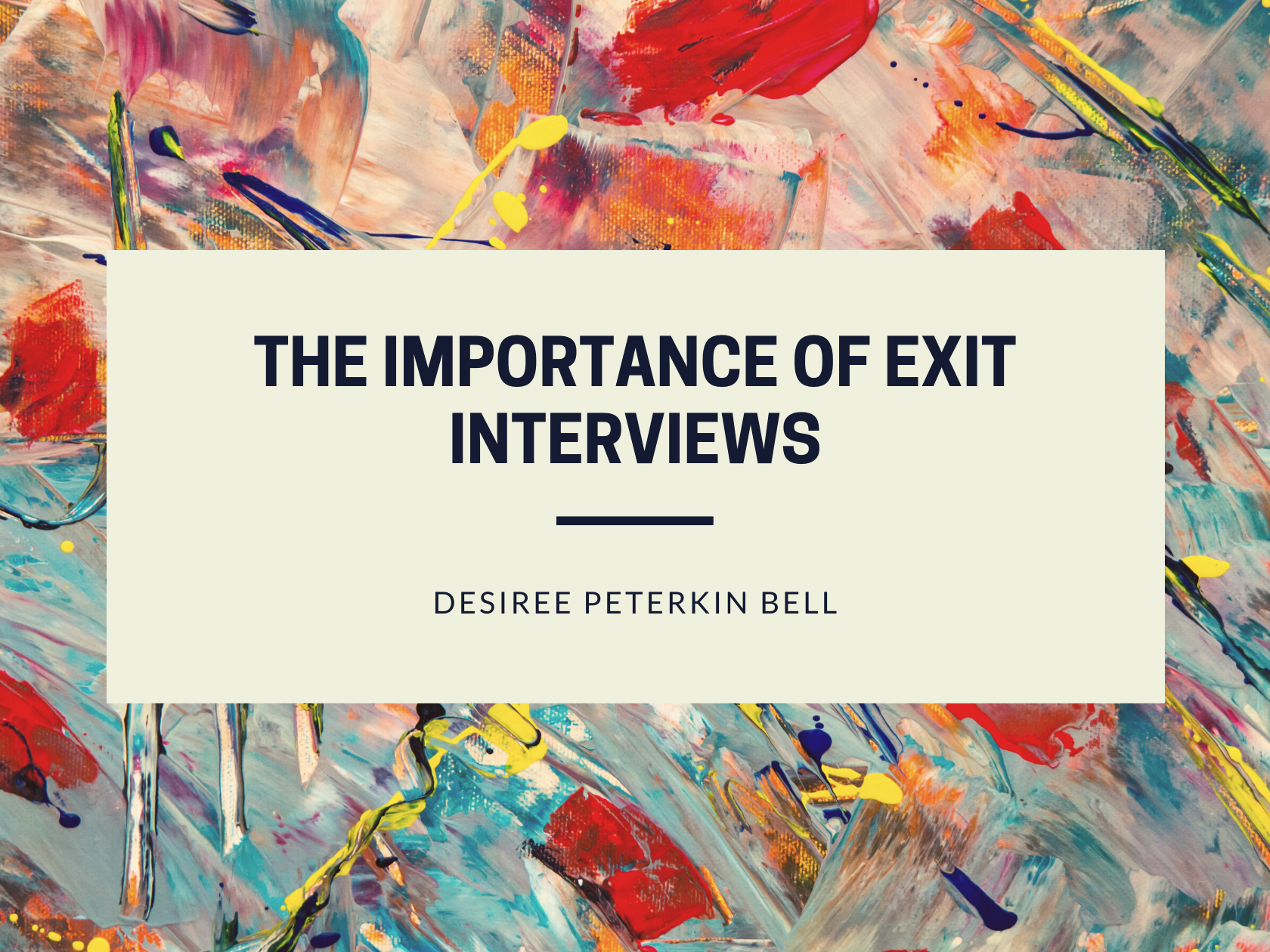 Cover of The Importance of Exit Interviews.