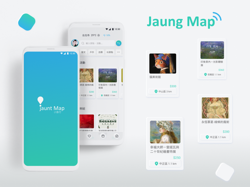 Cover of UI/UX  Jaunt Map Project.