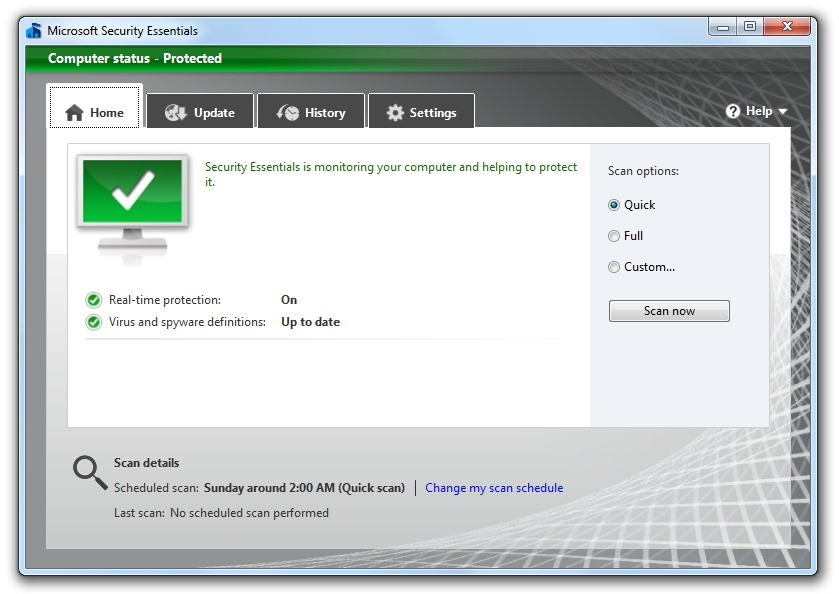 Cover of Microsoft Security Essentials Beta.
