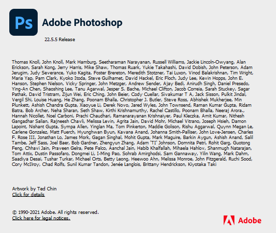Cover of Adobe Photoshop 2021 (Version 22.2) full license  .