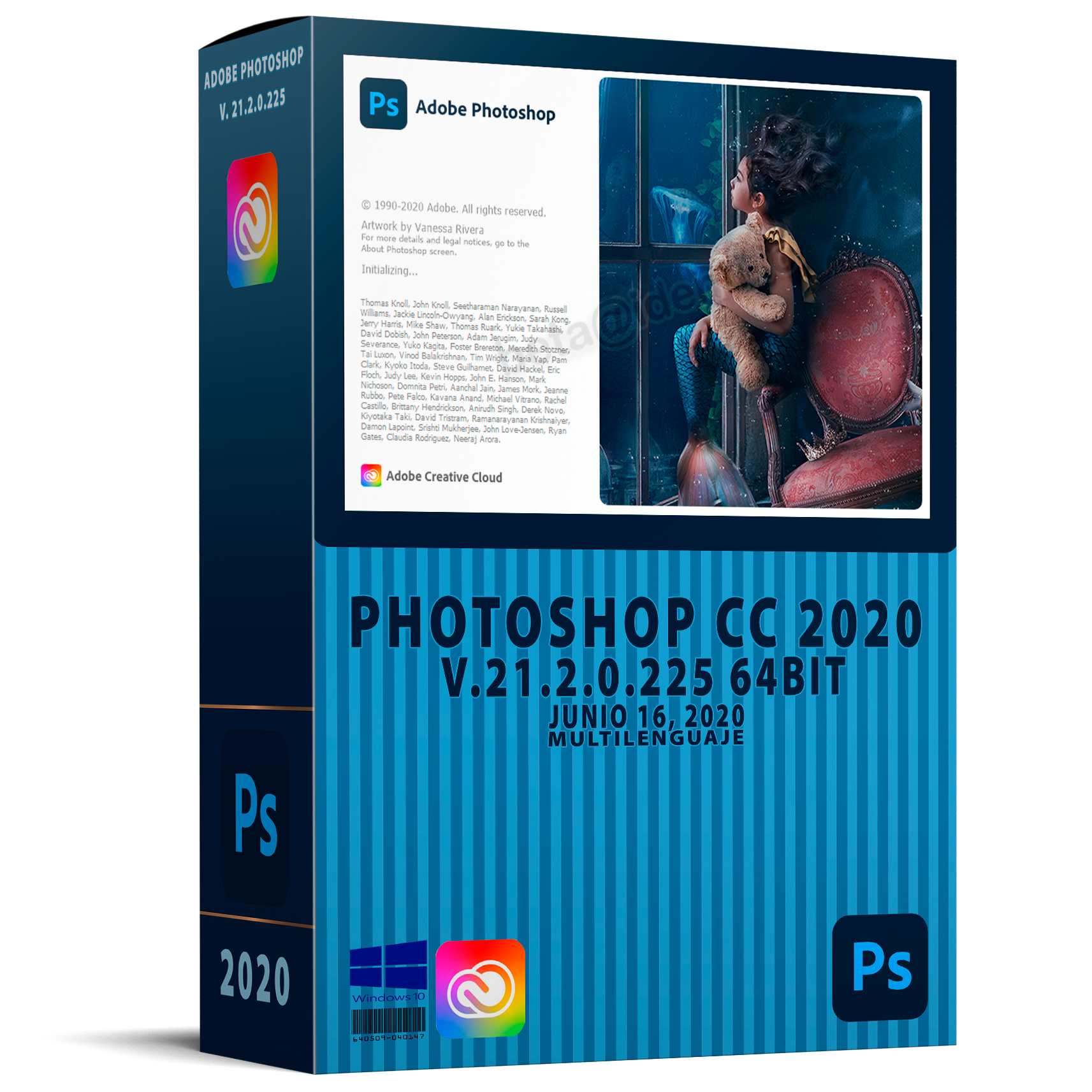 Cover of Adobe Photoshop 2020 (version 21) full license  Do.