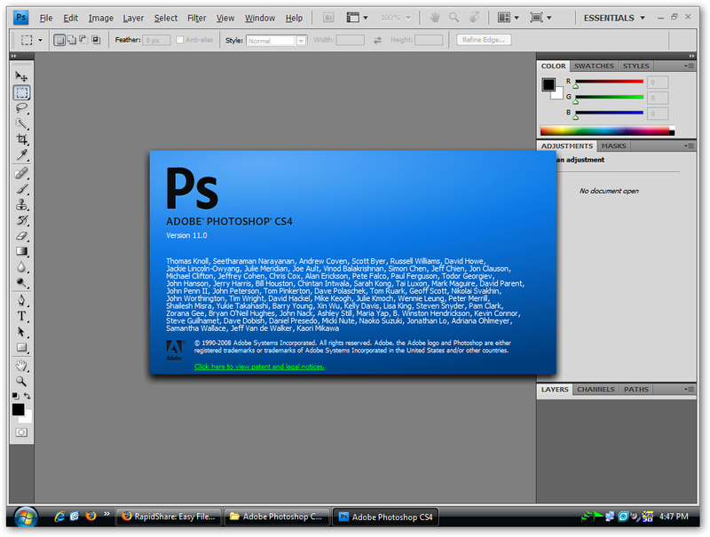Cover of Adobe Photoshop CS4 Crack + Serial Number  Torrent.