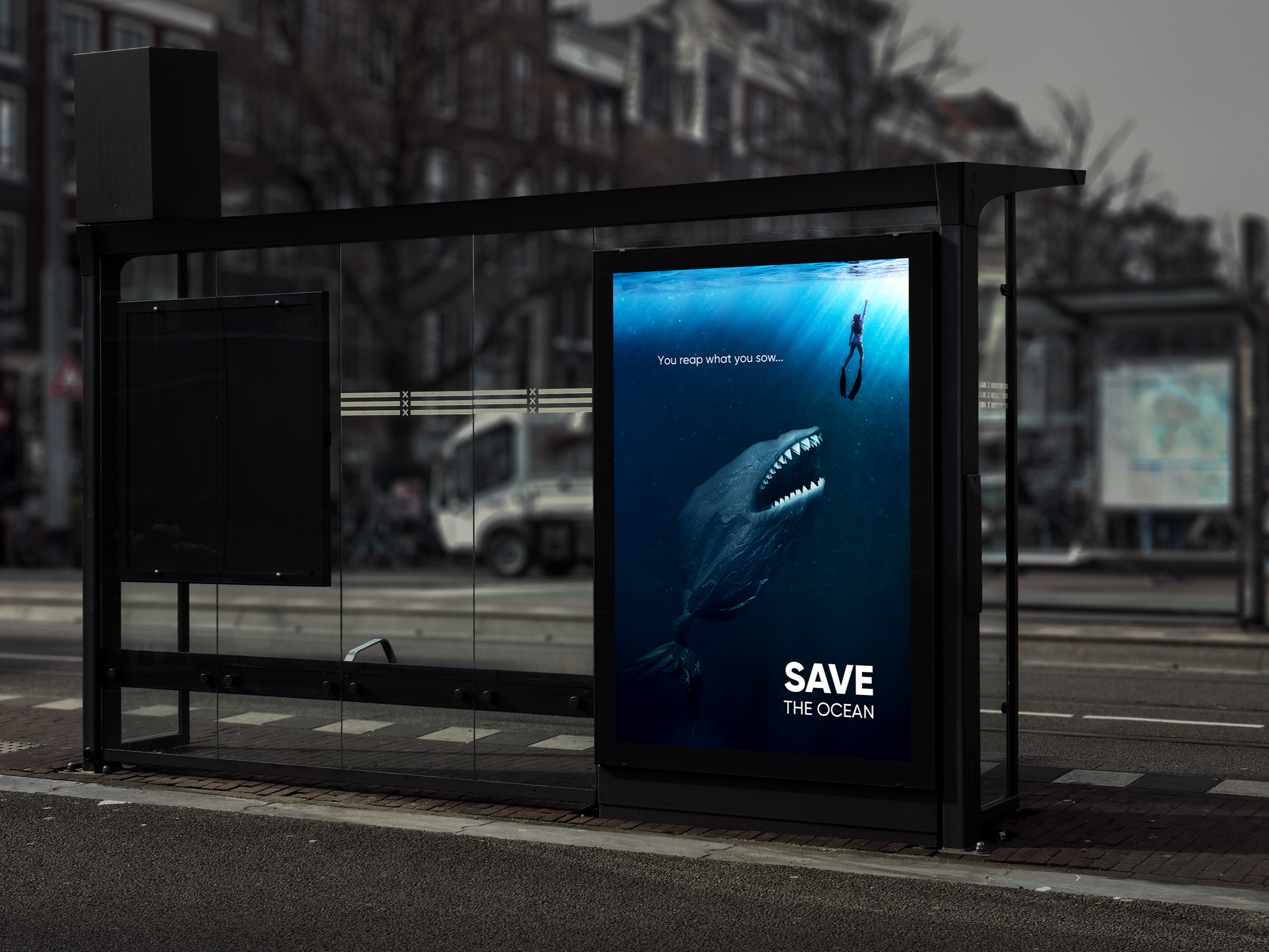 Cover of Save The Ocean - Poster Design.