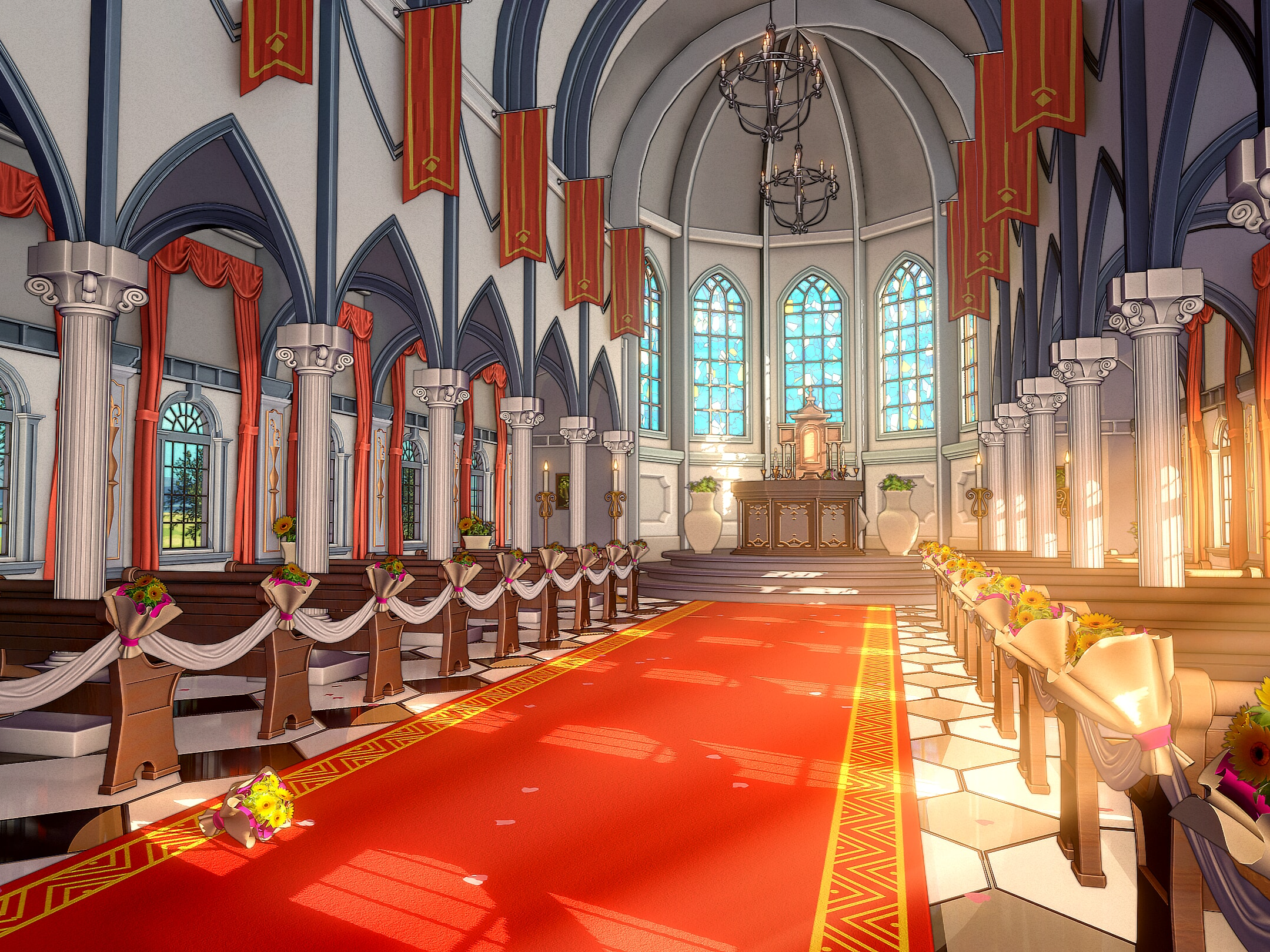 Cover of Blender three rendering two scene practice_church.
