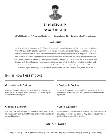 Exemples de CV en Design UI