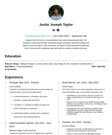 Justin Taylor’s resume