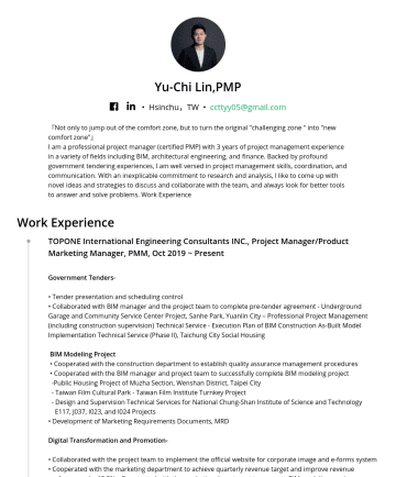 Project / Product Management Resume Examples