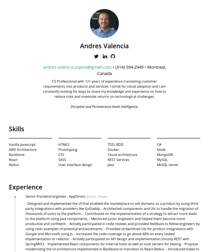 aws basic resume  best resume examples
