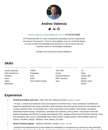 Andres Valencia’s resume